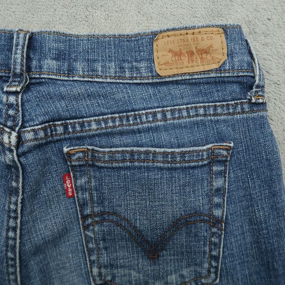 Levi's 505 Jeans Women's Size 4S Blue Mid-Rise Straight Denim 29" Inseam Stretch - Picture 11 of 16